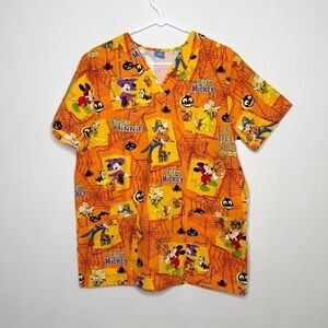 Disney Mickey Mouse Halloween Scrub Top